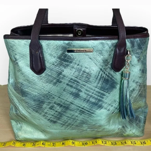 Brahmin Duxbury Satchel - Hunter Mayara Metallic Tote - Picture 5 of 17